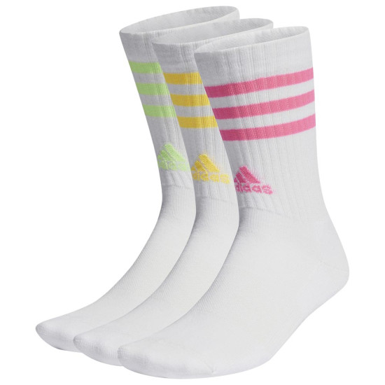 Adidas Κάλτσες 3-Stripes Cushioned Crew Socks 3 pairs